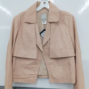 Pink/Tan/Nude Halogen Leather Jacket